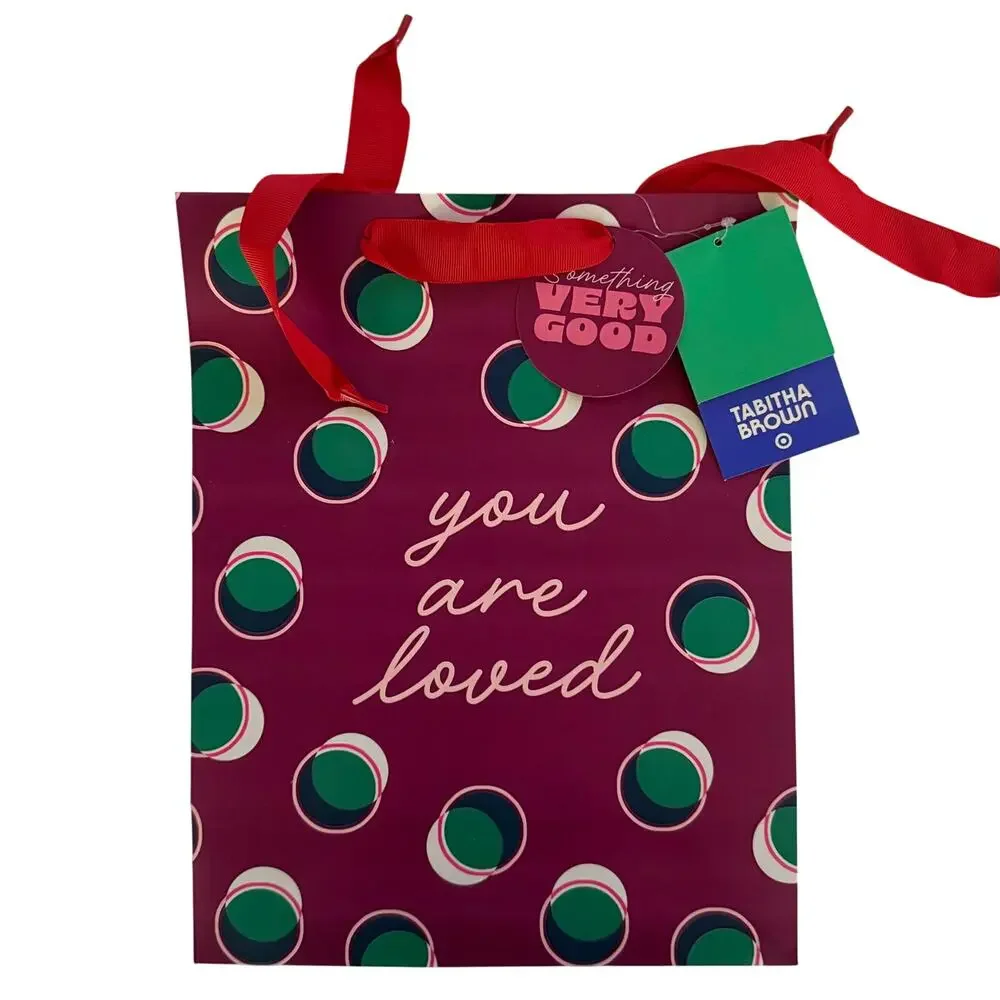 Tabitha Brown Medium Polka Dot Gift Bag NEW